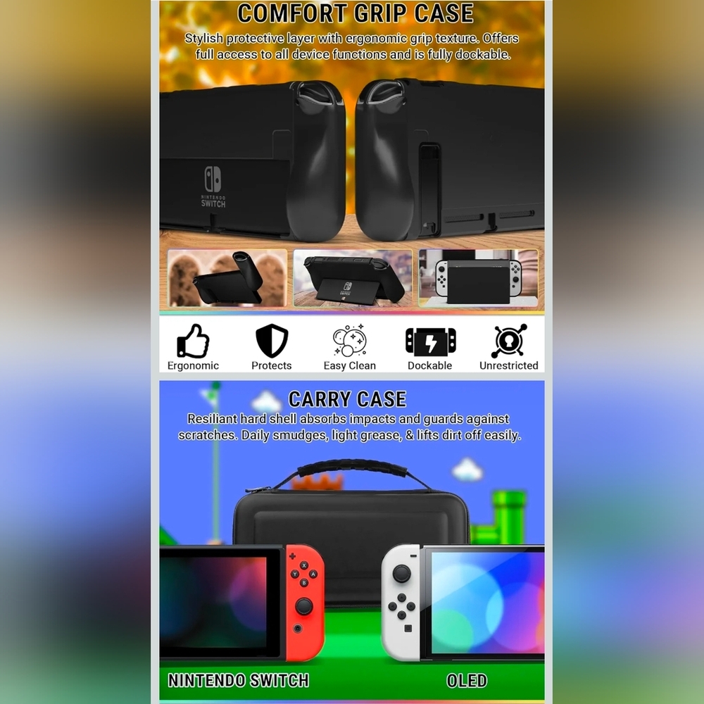 Accessories Pack For Nintendo Switch - Picture 3 of 10